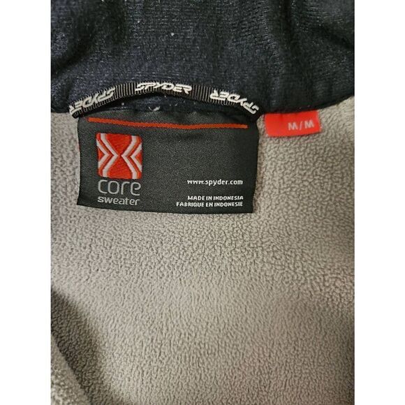Spyder Gray Black Colorblock Half Zip Knit Casual Pullover Hiking Jacket Mens M - Picture 6 of 6